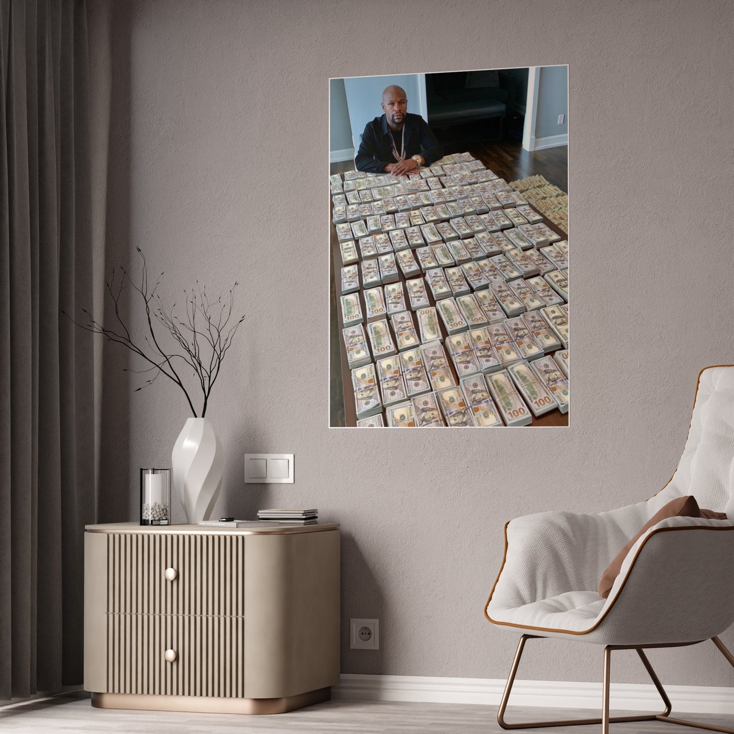 $1000000 MONEY FLOYD MAYWEATHER POSTER