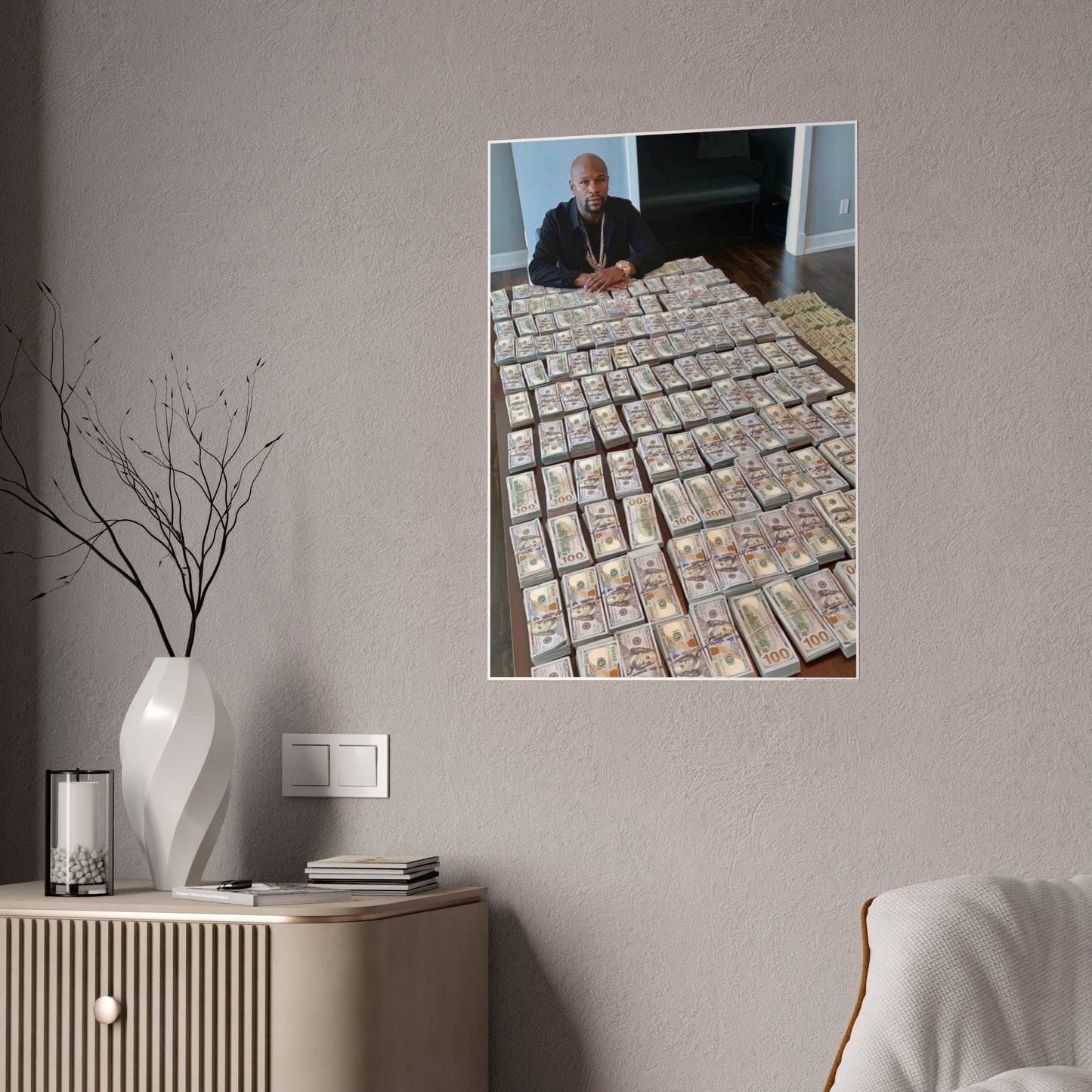 $1000000 MONEY FLOYD MAYWEATHER POSTER
